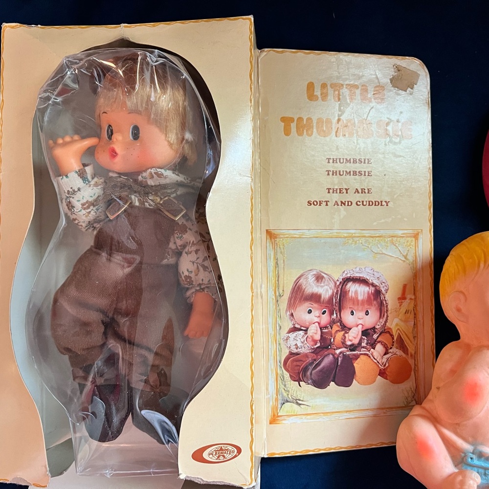🔥VINTAGE TOY LOT NIB LITTLE THUMBSIE DOLL 1950’s BABY DOLL 2 ETCH-A-SKETCHES - Picture 2 of 8